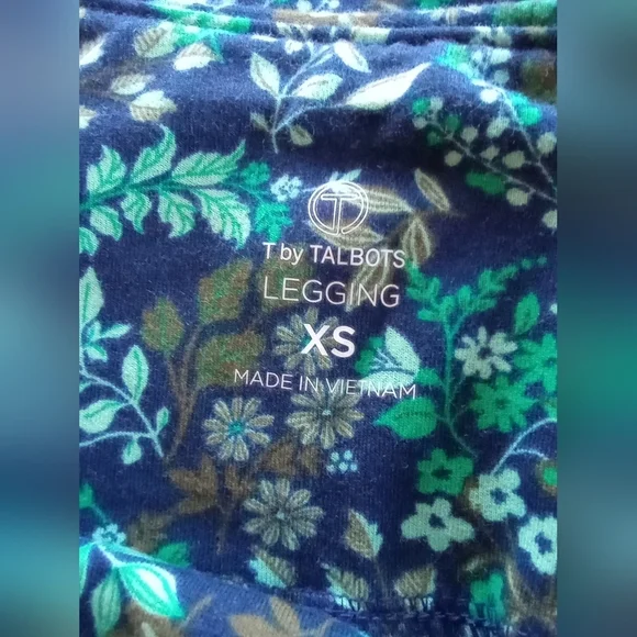 Talbots Blue/Green Flora‎ lFunnel Neck Pullover/Jogger/Loungewear (Size S/XS) - Picture 7 of 12